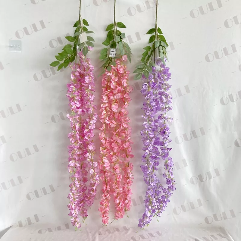 3 garpu bunga wisteria buatan