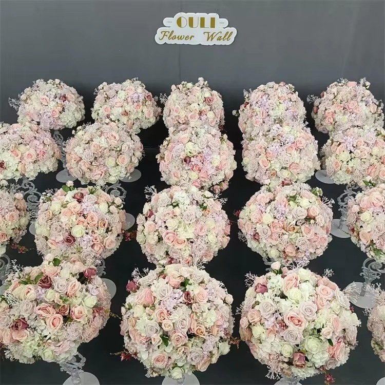 Artificial peony flower ball centerpiece for wedding table decoration